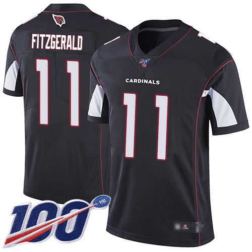 Arizona Cardinals Limited Black Men Larry Fitzgerald Alternate Jersey NFL Football #11 100th Season Vapor Untouchable